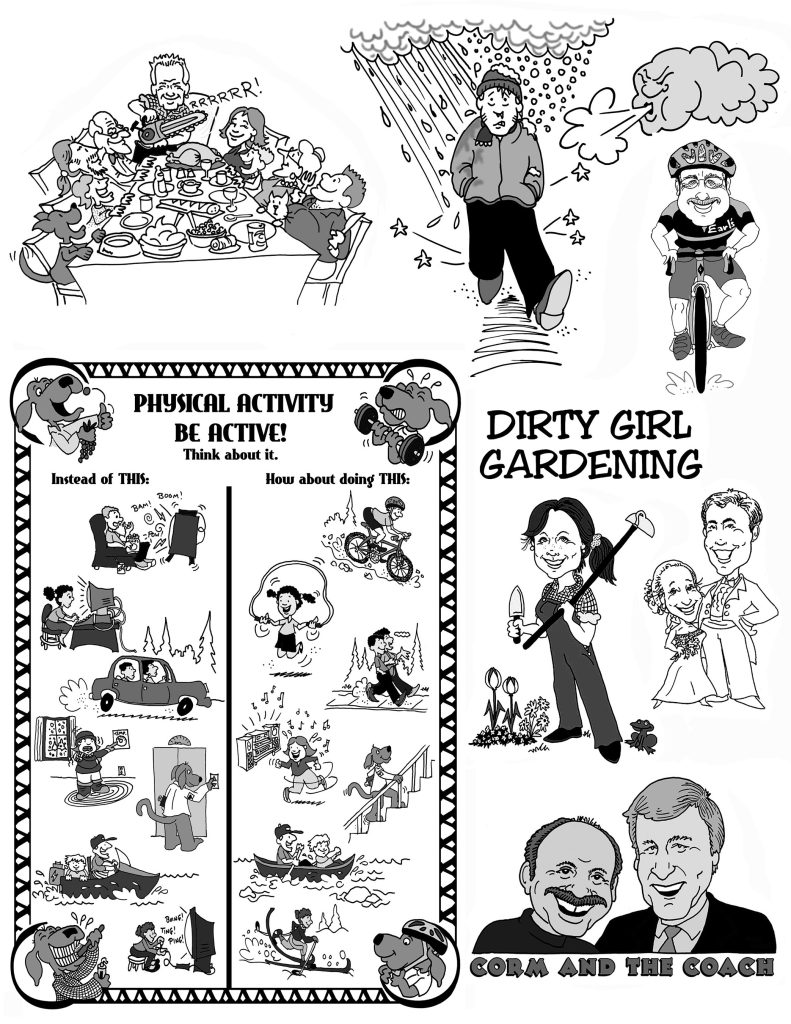 A Selection of black and white drawings from a variety of projects.