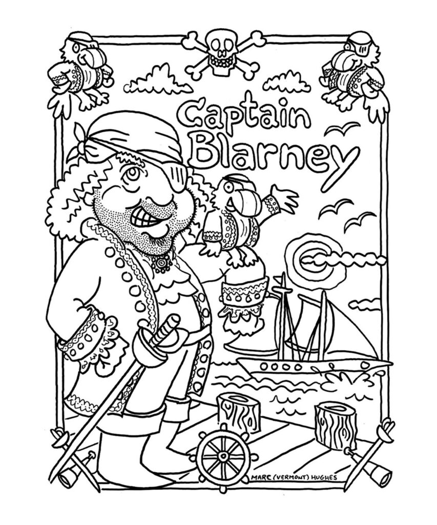 Pirate coloring page